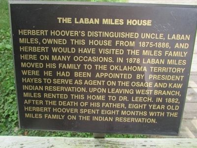 The Laban Miles House Marker image. Click for full size.