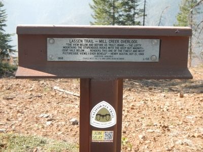 Lassen Trail - Mill Creek Overlook Marker image. Click for full size.