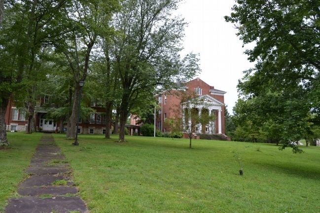 The Administration Building (left) and Belle Bennett Hall (right) image. Click for full size.