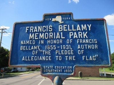 Francis Bellamy Memorial Park Marker image. Click for full size.