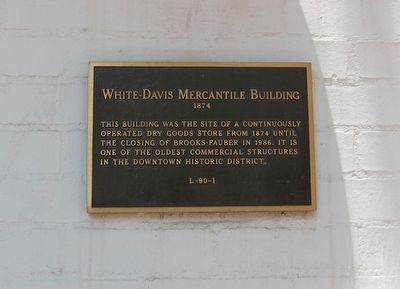 White-Davis Mercantile Story Marker image. Click for full size.