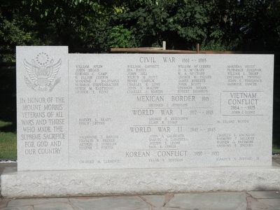 Mount Morris Veterans Memorial. Click for full size. Mount Morris Veterans Memorial image. Click for full size.