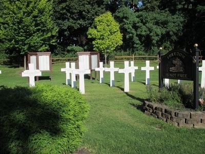 Crosses and Lists of Veterans. Click for full size. Crosses and Lists of Veterans image. Click for full size.