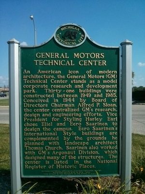 General Motors Technical Center Marker image. Click for full size.