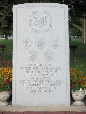 Leicester Veterans Memorial image. Click for full size.