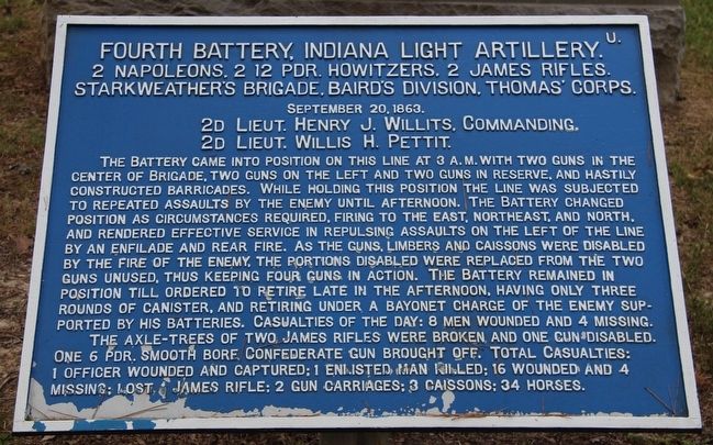4th Indiana Battery Marker image. Click for full size.