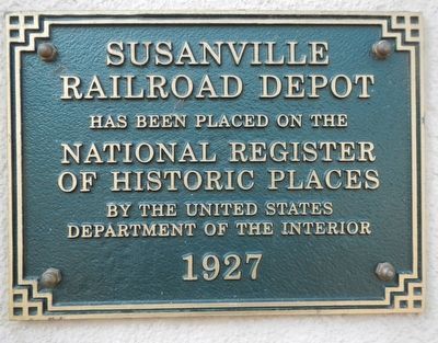 Susanville Railroad Depot Marker image. Click for full size.