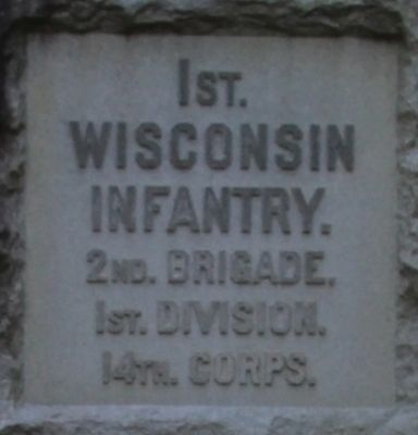 1st Wisconsin Infantry Marker. Click for full size. 1st Wisconsin Infantry Marker image. Click for full size.