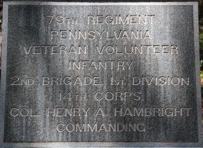 79th Pennsylvania Infantry Marker image. Click for full size.