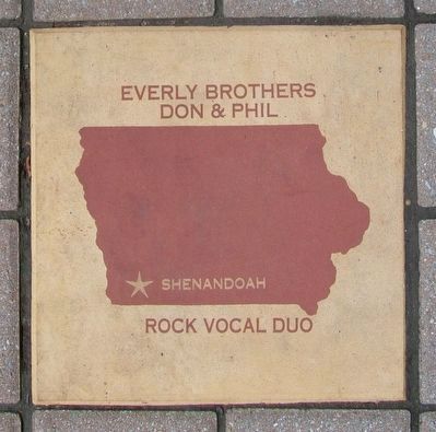 Everly Brothers Tile in the Iowa Walk of Fame image. Click for full size.
