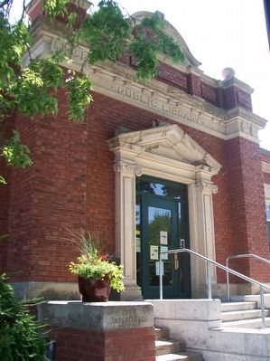 Carnegie Library and Marker. Click for full size. Carnegie Library and Marker image. Click for full size.