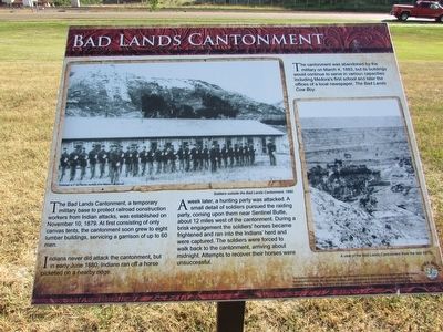 Bad Lands Cantonment Marker image. Click for full size.