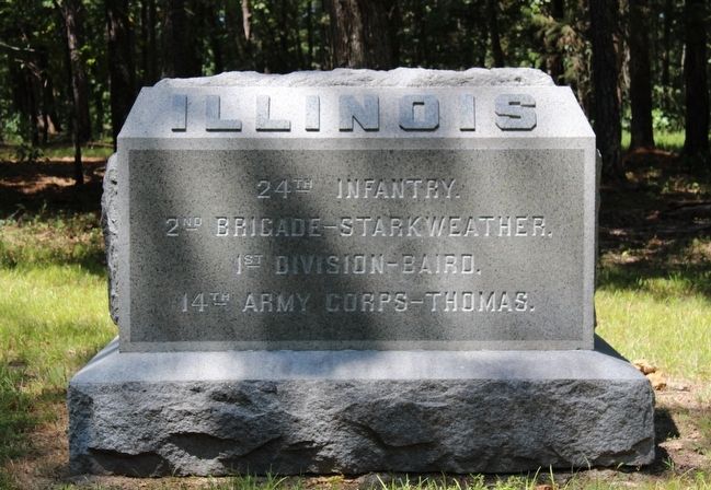 24th Illinois Infantry Marker. Click for full size. 24th Illinois Infantry Marker image. Click for full size.