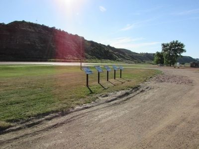 Markers in Medora. Click for full size. Markers in Medora image. Click for full size.