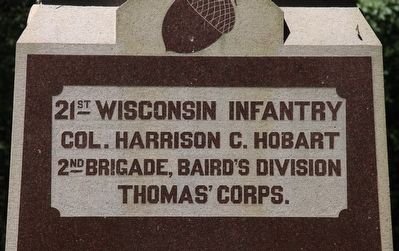21st Wisconsin Infantry Marker image. Click for full size.