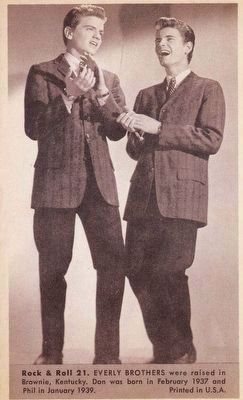 The Everly Brothers Rock and Roll Arcade Card image. Click for full size.
