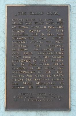 The Grand Cafe Marker image. Click for full size.