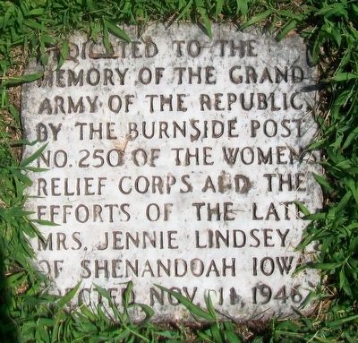 Grand Army of the Republic Memorial Marker. Click for full size. Grand Army of the Republic Memorial Marker image. Click for full size.