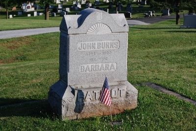 John Burns Grave (closeup) image. Click for full size.