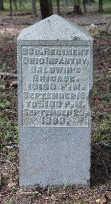 93rd Ohio Infantry Marker image. Click for full size.