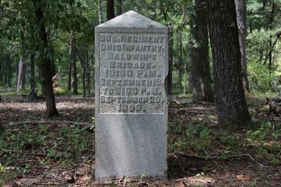93rd Ohio Infantry Marker. Click for full size. 93rd Ohio Infantry Marker image. Click for full size.