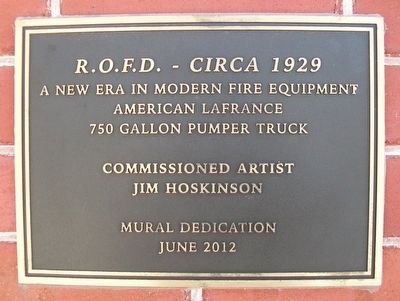 Red Oak Firehouse 1929 Marker image. Click for full size.