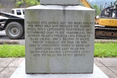 The Battle of Ivy Mountain Marker Inscription image. Click for full size.