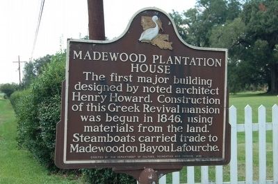 Madewood Plantation House Marker image. Click for full size.