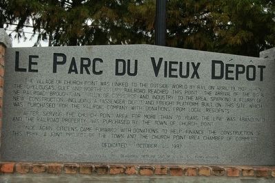 Le Parc Du Vieux Depot Marker. Click for full size. Le Parc Du Vieux Depot Marker image. Click for full size.