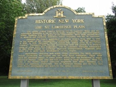 The St. Lawrence Plain Marker. Click for full size. The St. Lawrence Plain Marker image. Click for full size.
