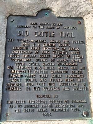 Old Cattle Trail Marker image. Click for full size.