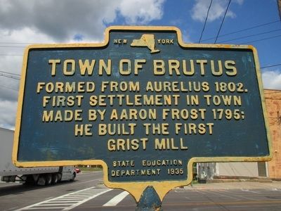 Town of Brutus Marker. Click for full size. Town of Brutus Marker image. Click for full size.