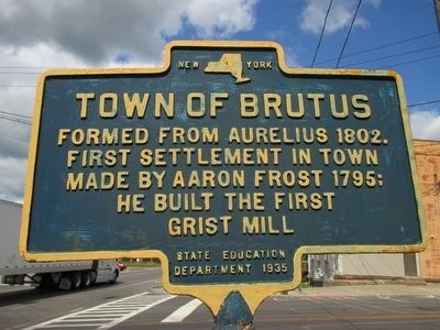 Town of Brutus Marker image. Click for full size.