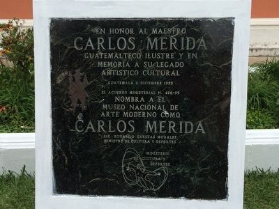 Carlos Merida Marker. Click for full size. Carlos Merida Marker image. Click for full size.