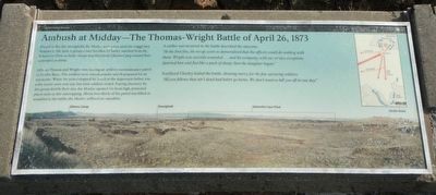 Ambush at Midday - The Thomas-Wright Battle of April 26, 1873 Marker image. Click for full size.