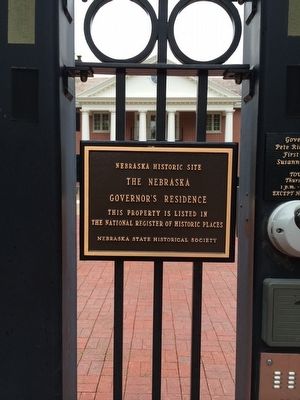 The Nebraska Governor's Residence Marker. Click for full size. The Nebraska Governor's Residence Marker image. Click for full size.