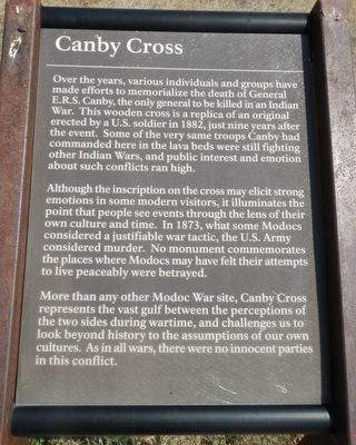 Canby Cross Marker. Click for full size. Canby Cross Marker image. Click for full size.