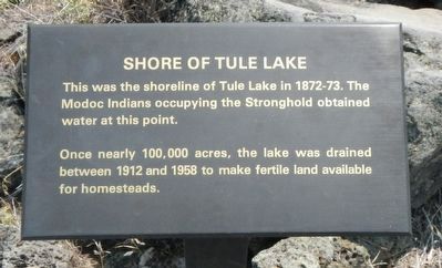 Shore of Tule Lake Marker. Click for full size. Shore of Tule Lake Marker image. Click for full size.