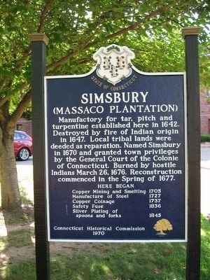 Simsbury Marker. Click for full size. Simsbury Marker image. Click for full size.
