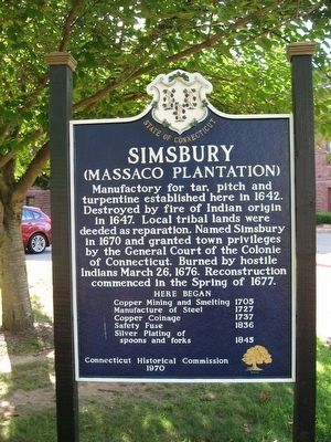 Simsbury Marker image. Click for full size.