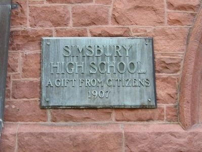 Simsbury Town Hall Marker. Click for full size. Simsbury Town Hall Marker image. Click for full size.