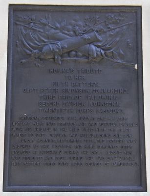 5th Indiana Battery Marker. Click for full size. 5th Indiana Battery Marker image. Click for full size.