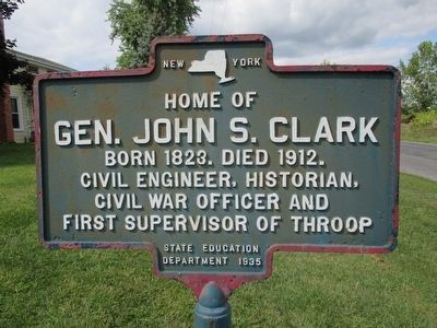 Home of Gen. John S. Clark Marker image. Click for full size.