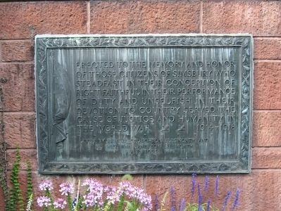 Simsbury World War I Memorial image. Click for full size.