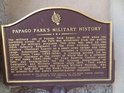 Papago Park's Military History Marker image. Click for full size.