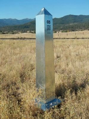 42nd Parallel marker near Hilt, California image. Click for full size.
