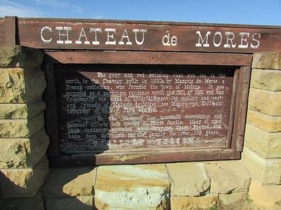 Chateau de Mores Marker. Click for full size. Chateau de Mores Marker image. Click for full size.
