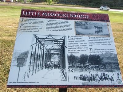 Little Missouri Bridge Marker image. Click for full size.