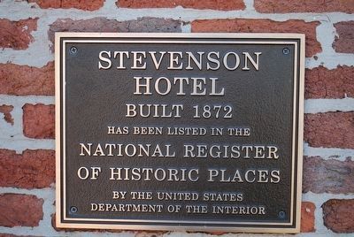 Stevenson Depot and Hotel Marker image. Click for full size.