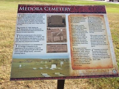 Medora Cemetery Marker image. Click for full size.